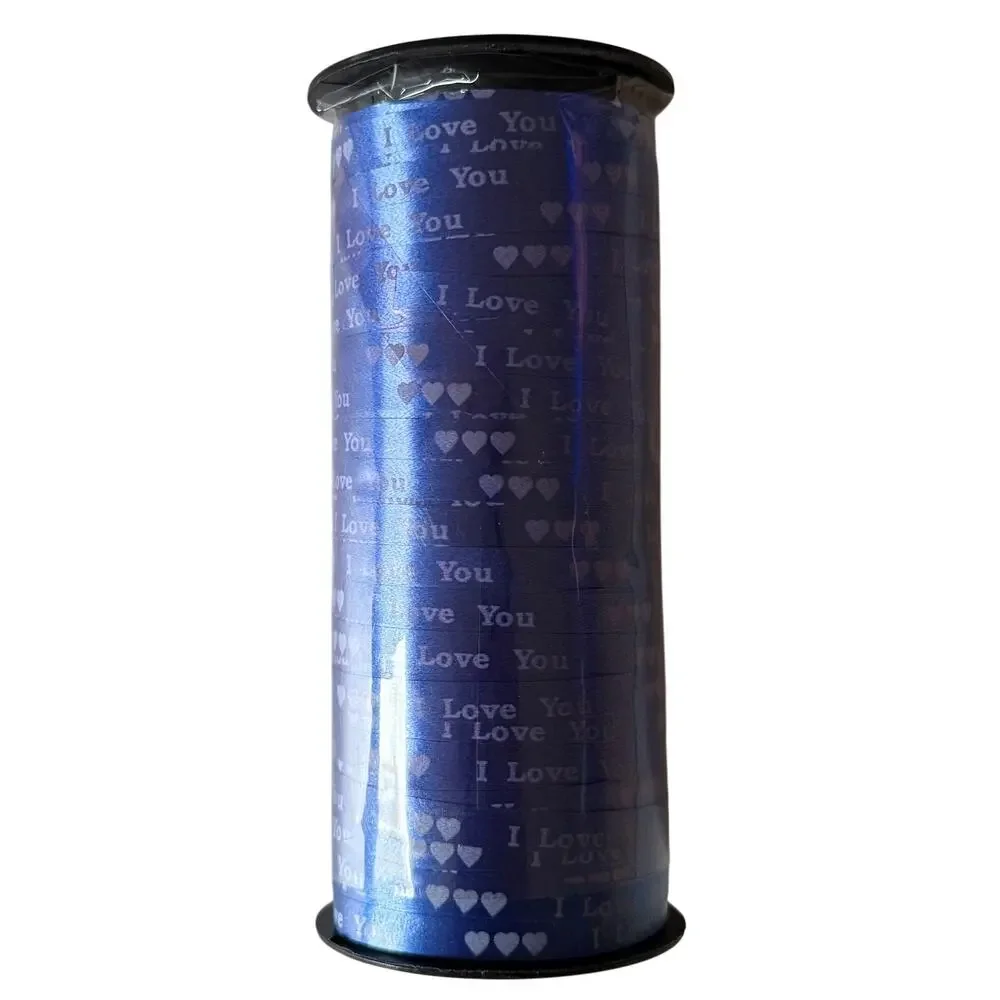I Love You Purple Gift Wrap Ribbon NEW